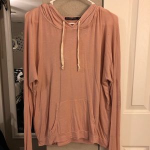 Brandy Melville pink lightweight hoodie